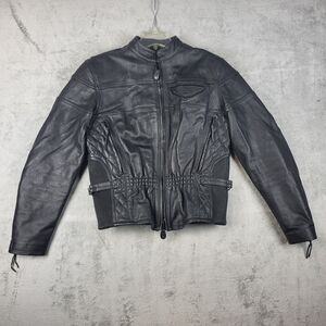 Harley Davidson Padded Motorcycle Vintage Jacket Black Size M